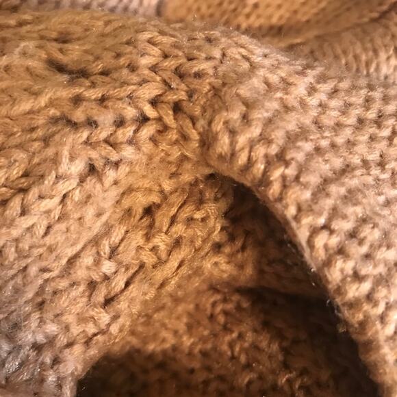 Tan Catherine Malandrino open weave knit sweater SZ XS - Picture 8 of 9